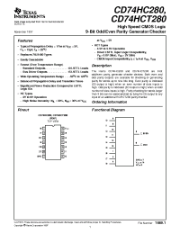 Datasheet CD74HCT280 производства TI